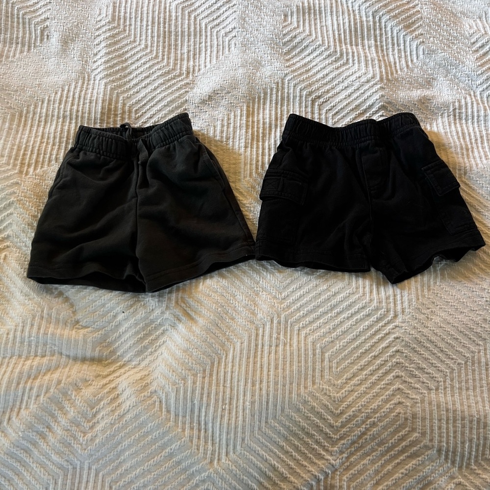 Kids Black Shorts Set 18‎ months